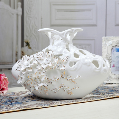 景德镇陶瓷工艺品 客厅摆设现代花瓶家居饰品 创意 装饰瓷器摆件