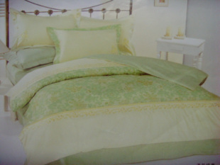 高密纯棉全棉被套床笠绣花素色纯色床裙四件套加大双人床用1.8米