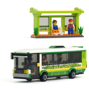 兼容乐高积木拼装玩具城市车公交巴士乐高玩具男孩星钻拼装积木