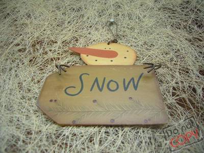 【品味生活】 手绘铁艺 美式乡村风 ～古朴 雪人抱着邮件牌 Snow