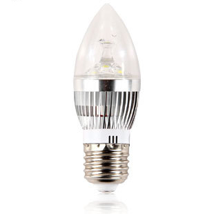大功率3W LED尖泡灯管 E27螺口LED灯节能灯照明灯源 买多免邮