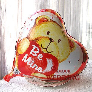 绝对超值 卡通系列 小熊款 情人节 18寸铝膜气球 装饰精品批发