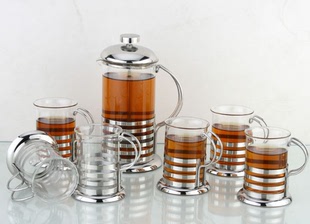 正品精品7件套整套茶具 冲茶器 法压壶 节庆送礼 可定做LOGO