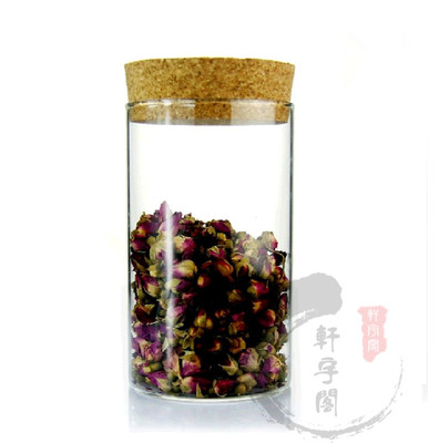 茶叶罐 软木塞盖子 透明直身 玻璃茶叶罐 零食罐 储物瓶 花茶罐