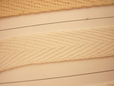 棉织带 布带 人字纹织带 漂白 1.2cm  服装辅料 DIY