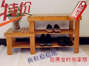 楠竹换鞋凳鞋架鞋柜置物架板凳子宜家层架高低储物架新款实木家具
