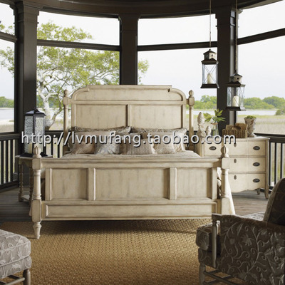 上海 纯实木欧式 美式家具 1.5 1.8米 风格双人床家具定制南京