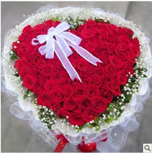 99红玫瑰白玫瑰生日求婚花束鲜花速递黄石大冶阳新鄂州黄冈配送