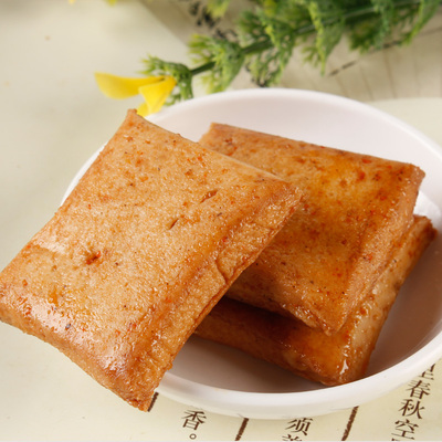 台湾特产零食品 豆干美食 炎亭渔夫 鱼豆腐干/鱼板烧 爽滑细嫩16g