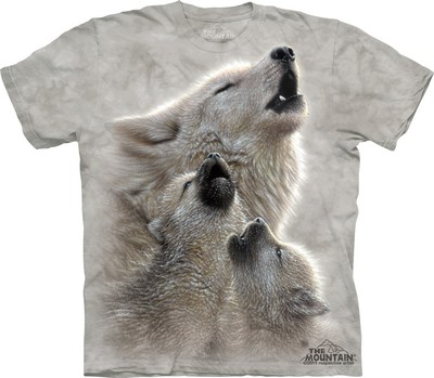 美国代购The Mountain 正品个性群狼哀嚎情侣装全棉创意T恤