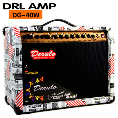 DRL 电吉他音箱 吉它音响 40w 可插 麦克MP3 四输入 美国国旗版