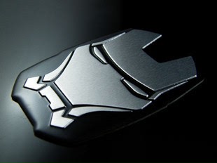 钢铁侠 立体金属贴 金属车标 汽车装饰 汽车贴纸 个性车贴