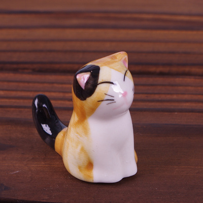 包邮 zakka超可爱懒猫摆件 陶瓷猫咪萌猫筷子架 6个价