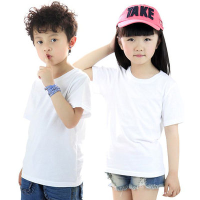 热转印儿童空白短袖纯棉DIY烫画定做广告衫男女印图定制