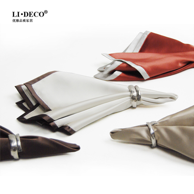 LIDECO优质丝缎餐巾 酒店口布 简约现代时尚样板房餐厅软装布艺