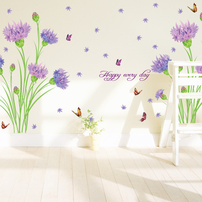 墙贴装饰画墙壁饰 PVC可移除墙贴画花卉墙贴AM9024康乃馨