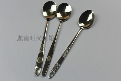 韩式勺子 高级不锈钢实心勺子调羹 纯白本色多款选择