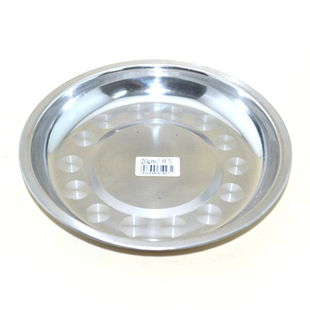 深盘碟菜盘餐盘 带磁不锈钢碟子 盘子厨房用品 碗碟水果盘14CM