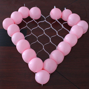 结婚用品婚房装扮爱心网格气球生日Party布置心形造型气球包邮