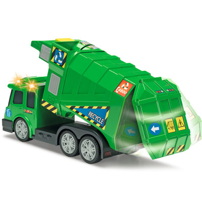 百奇屋儿童仿真玩具环保卫生清洁车模型男孩电动声光汽车垃圾车
