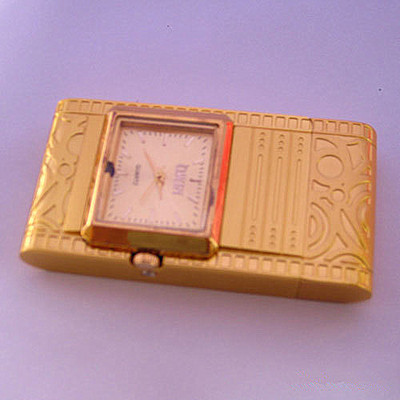 豪逸轩新奇创意钮电真手表造型工艺礼品精品直充防风打火机带彩灯