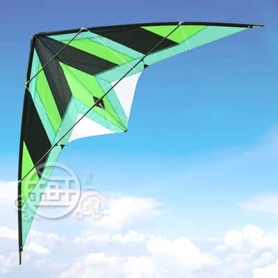 潍坊 信天翁 双线特技风筝 1.8米堡垒（绿）声音响初学首选 新款
