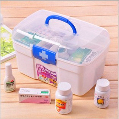 日式家庭药箱多层医务箱便携急救箱儿童保健箱药品塑料收纳箱包邮