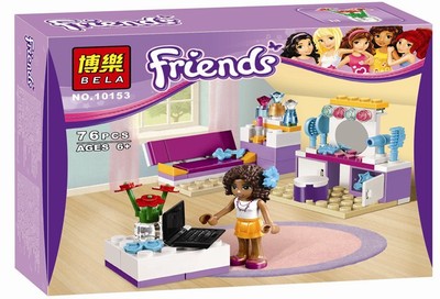 博乐10153女孩Friends系列安德里亚的卧室41009拼装积木女孩玩具