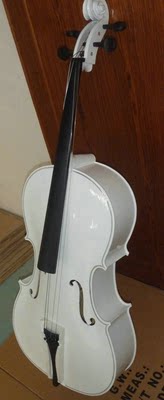 全新全实拍手工白色大提琴 4/4练习装饰白色普及大提琴首选