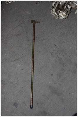 刘家园纯铜龙头老式拐杖85cm杂品