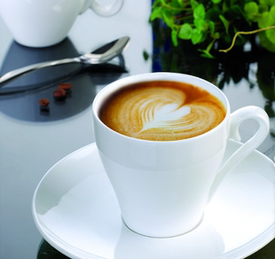 酒店餐具陶瓷玉兰咖啡杯单品欧式花茶杯微波炉适用可定制logo