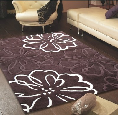 圣名菲 时尚简约欧式地毯客厅茶几手工腈纶地毯卧室满铺可定制做