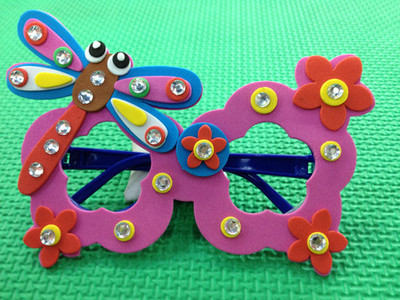 EVA眼镜 卡通动物装饰 DIY手工制作益智个性材料3D立体幼儿美劳课