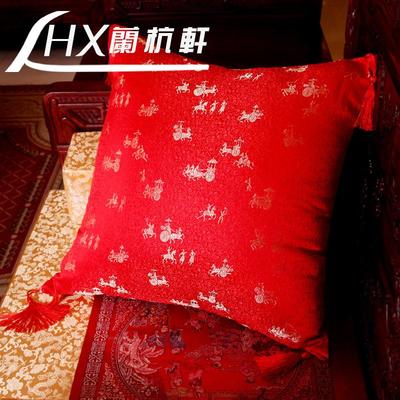 中式抱枕红木沙发靠垫中国风抱枕明清古典腰枕茶椅靠背垫