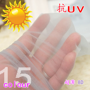 日系tsu夏日高品质防晒抗UV紫外线糖果色包芯加裆丝超薄彩色丝袜