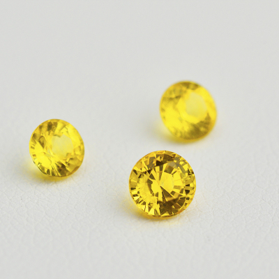 斯里兰卡纯天然黄色蓝宝石配石 多尺寸 现货