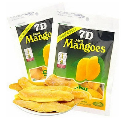 菲律宾进口包装7d芒果干果脯蜜饯 办公零食品 休闲小吃芒果片100g