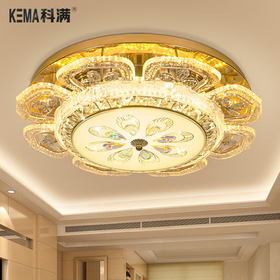 欧式现代简约花型创意吸顶灯具客厅餐厅LED三色分段可调光卧室灯