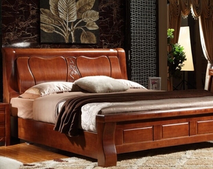 2015厂家直销婚床进口橡木实木床1.8 米纯实木双人床特价包邮9139