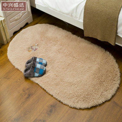 包邮椭圆形加厚丝毛地垫 卧室床边客厅茶几垫可定做地垫门垫