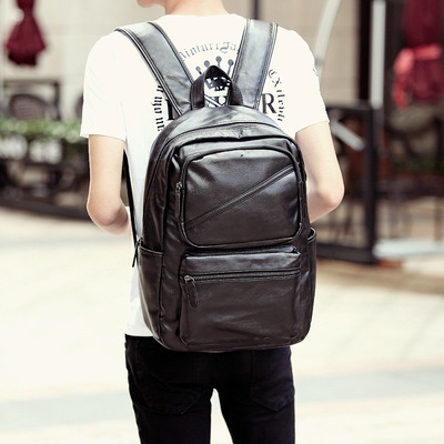 2016新款韩版潮男背包大中学生书包男休闲男士旅行包双肩包电脑包