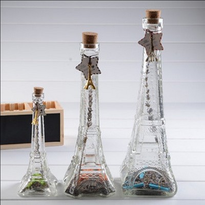 埃菲尔铁塔玻璃瓶许愿瓶漂流瓶时尚创意复古实用生日礼品(中号)