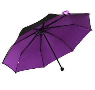韩版纯色晴雨伞简约时尚太阳伞防紫外线黑胶遮阳伞厂家雨伞包邮