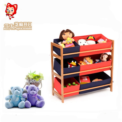 创意新品儿童玩具收纳架楠竹实木玩具架宜家幼儿园玩具储物层架