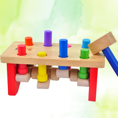 1-3-6岁男孩女孩婴儿童宝宝早教益智力木制打桩台打地鼠敲打玩具
