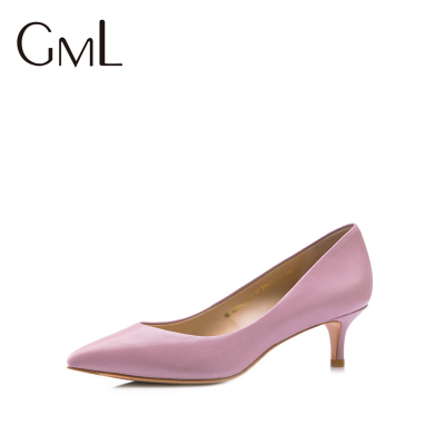 GML女鞋2016秋季新款意大利进口小羊皮优雅细跟单鞋16268