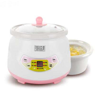 益美 YM-Z480E 0.8L电炖锅白瓷婴儿BB炖锅煲汤可预约