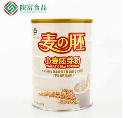 陕西特产陕富小麦胚芽粉天然 麦片营养早晚代餐粉  600g桶装