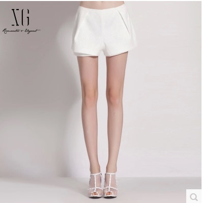 XG2015夏装新款XA202088A251通勤OL风格阔腿裤女士休闲短裤子
