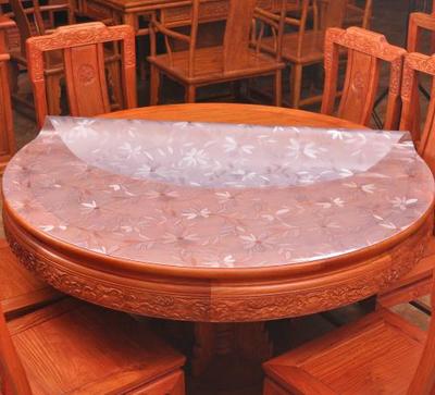 1.3米圆桌PVC磨砂软质玻璃透明桌布防加厚餐桌水晶垫塑料板茶几垫